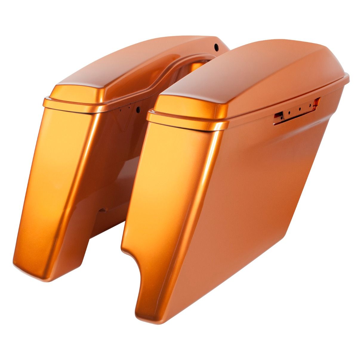 Hogworkz Color Matched 2-Into-1 Extended 4" Stretched Saddlebags for Harley® Touring '14-'23