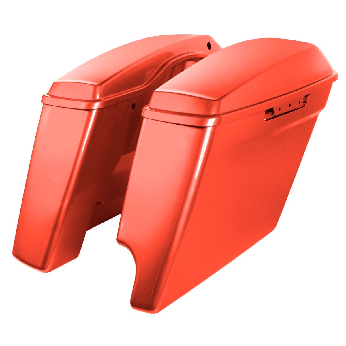 Hogworkz Color Matched 2-Into-1 Extended 4" Stretched Saddlebags for Harley® Touring '14-'23