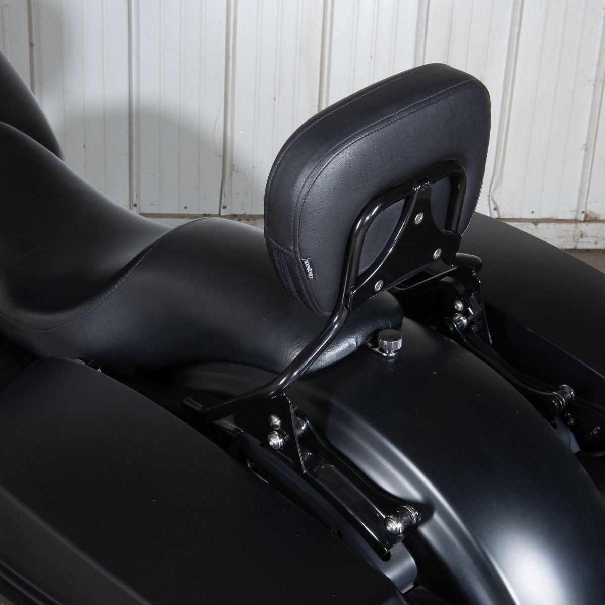 Hogworkz Black Detachable Shorty Sissy Bar Backrest for Harley® Touring '09-'26