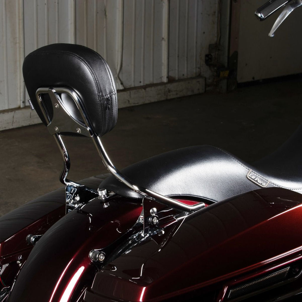 Hogworkz Chrome Detachable Shorty Sissy Bar Backrest for Harley® Touring '09-'26