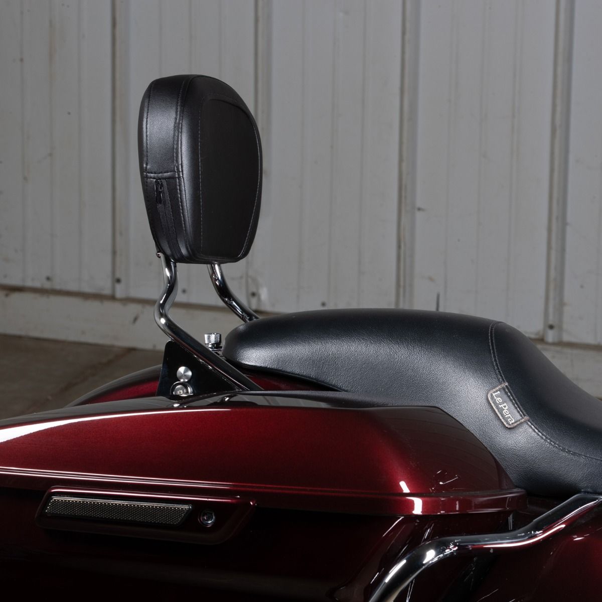 Hogworkz Chrome Detachable Shorty Sissy Bar Backrest for Harley® Touring '09-'26