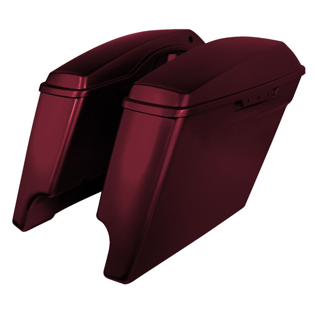 Hogworkz Color Matched 4" Dual Cut Stretched Saddlebags for Harley® Touring '14-'23