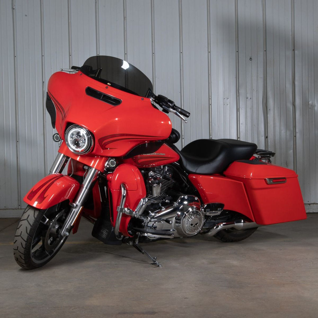 Hogworkz Color Matched 4" Dual Cut Stretched Saddlebags for Harley® Touring '14-'23