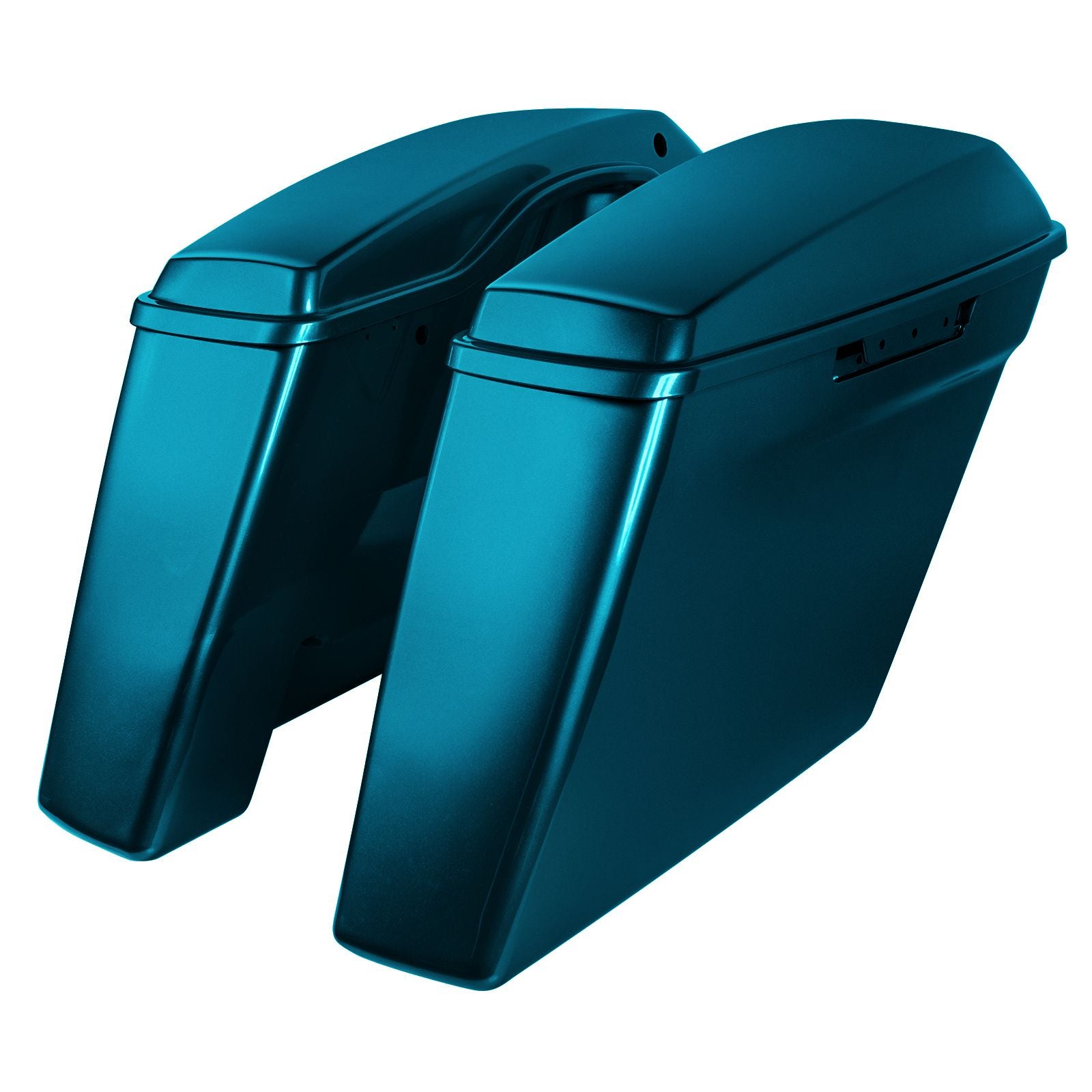 Hogworkz Color Matched Dual Blocked Extended 4" Stretched Saddlebags for Harley® Touring '14-'23