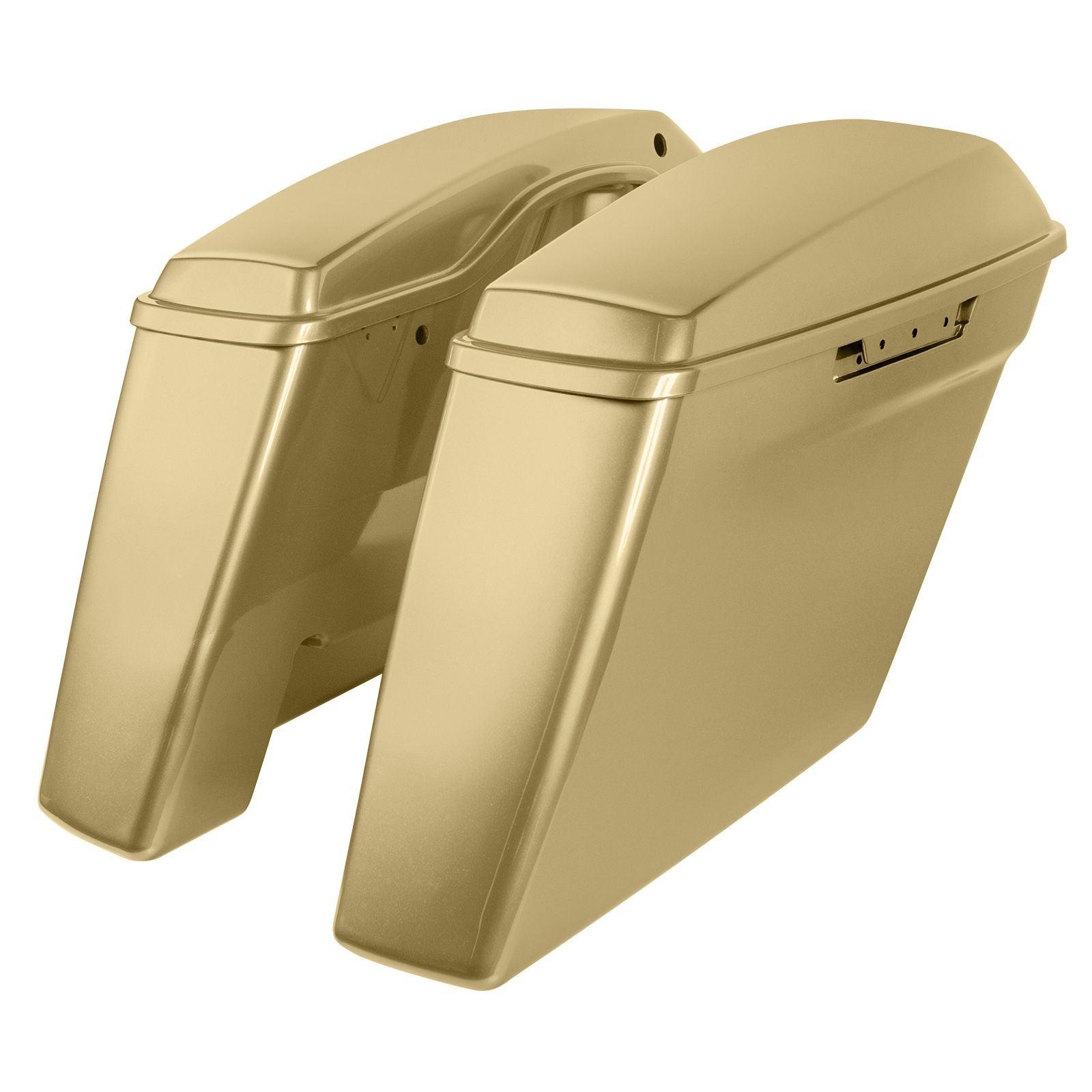 Hogworkz Color Matched Dual Blocked Extended 4" Stretched Saddlebags for Harley® Touring '14-'23