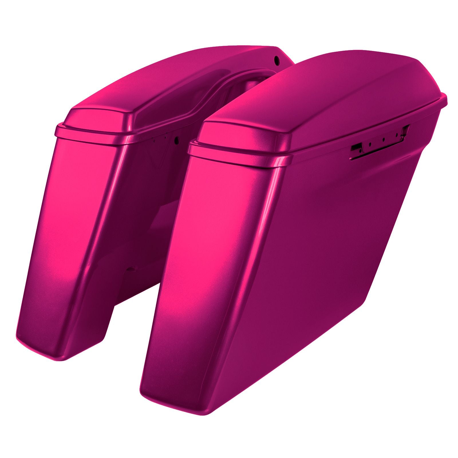 Hogworkz Color Matched Dual Blocked Extended 4" Stretched Saddlebags for Harley® Touring '14-'23