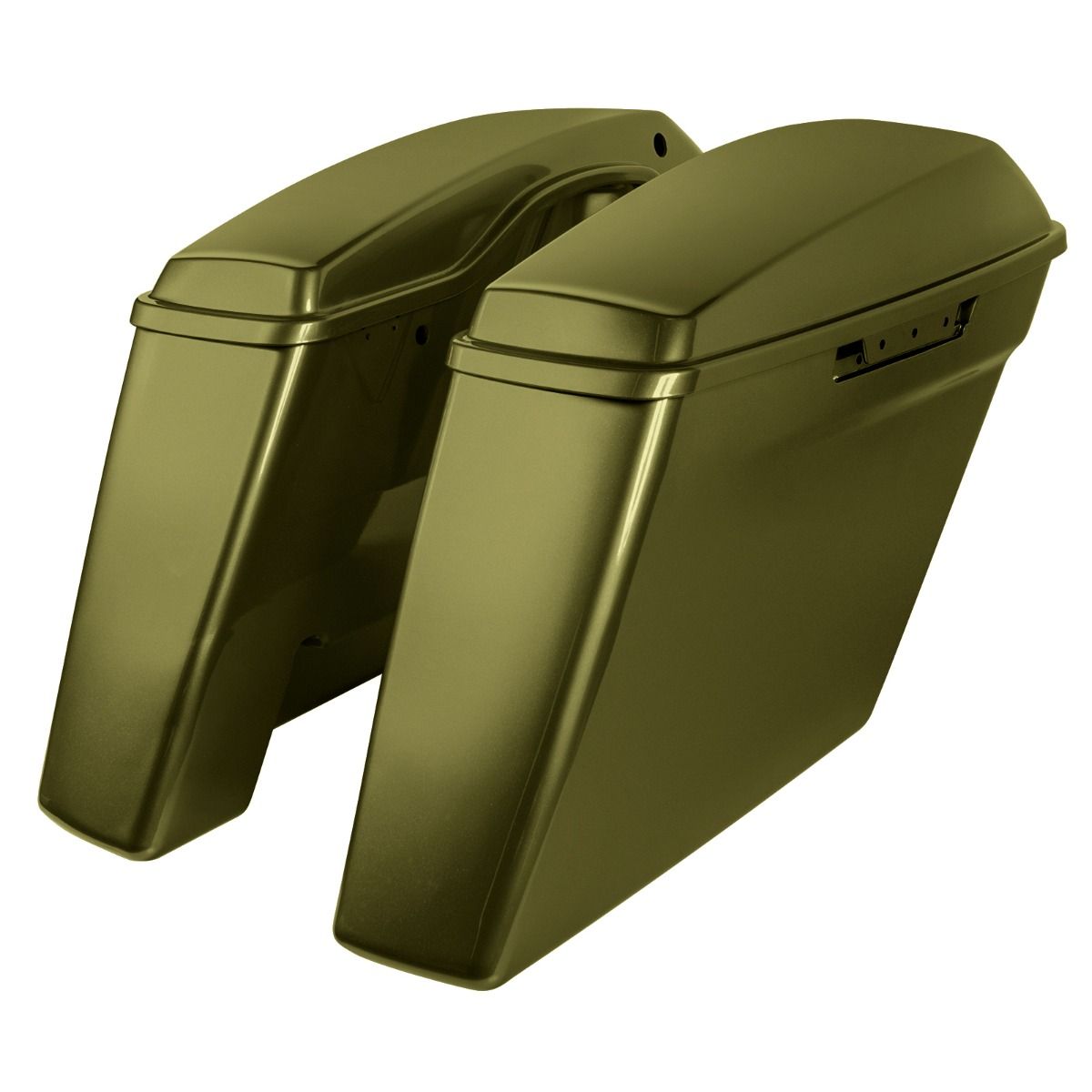 Hogworkz Color Matched Dual Blocked Extended 4" Stretched Saddlebags for Harley® Touring '14-'23