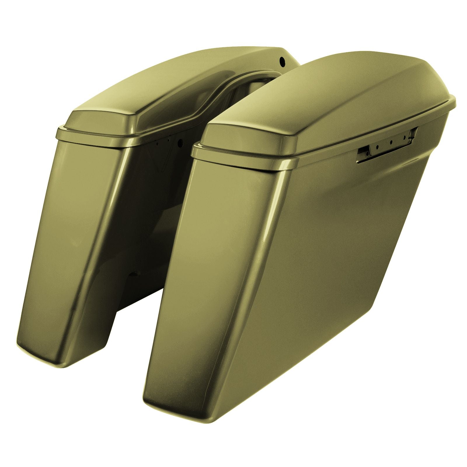 Hogworkz Color Matched Dual Blocked Extended 4" Stretched Saddlebags for Harley® Touring '14-'23