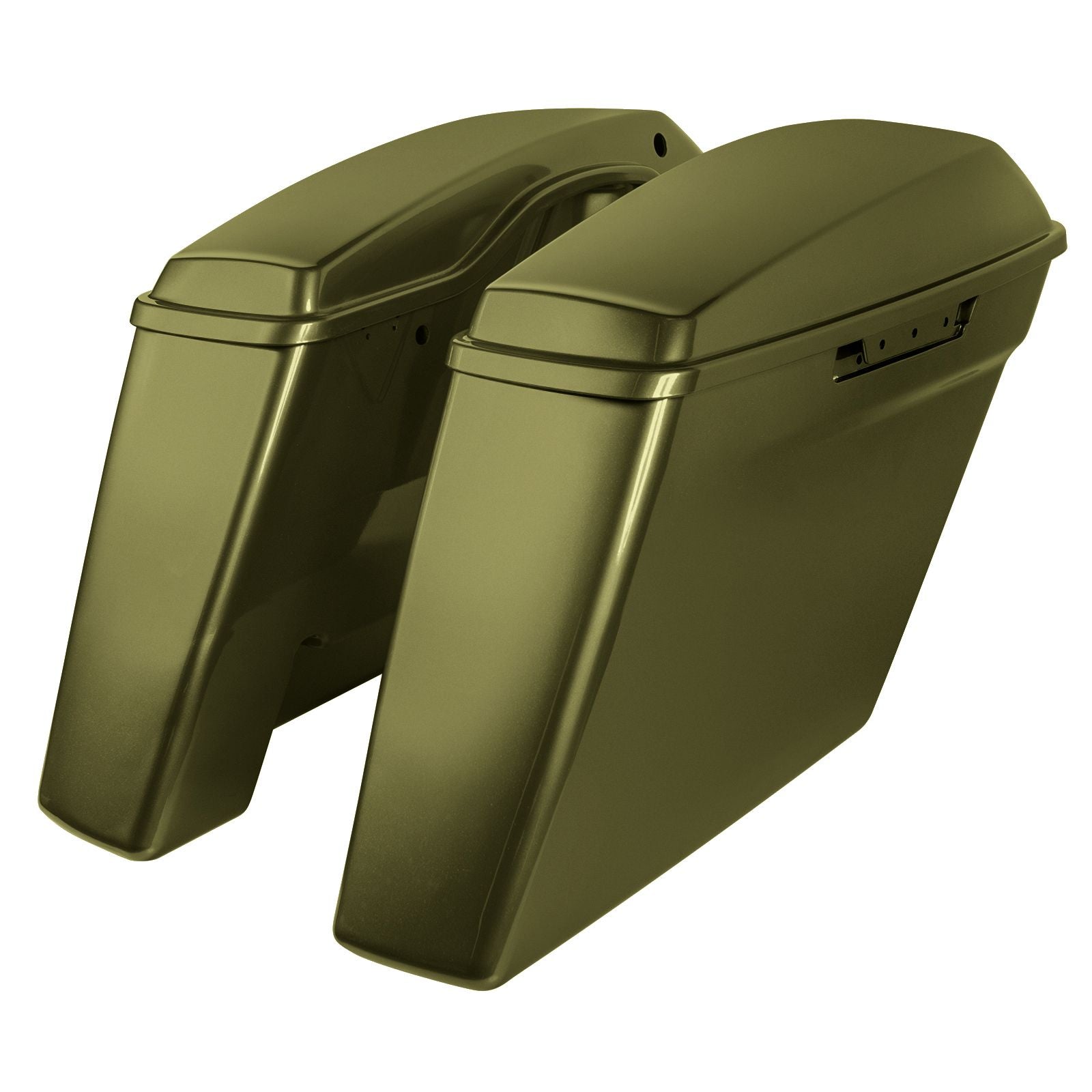 Hogworkz Color Matched Dual Blocked Extended 4" Stretched Saddlebags for Harley® Touring '14-'23