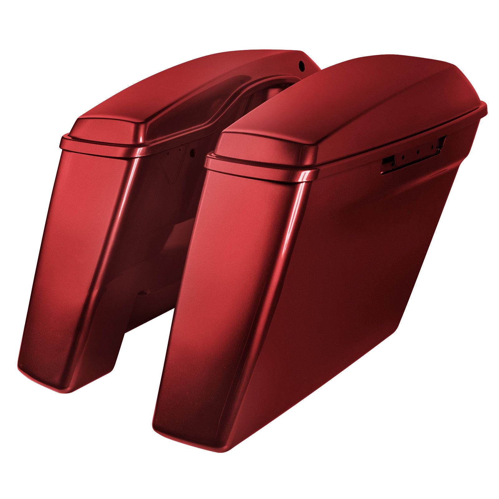 Hogworkz Color Matched Dual Blocked Extended 4" Stretched Saddlebags for Harley® Touring '14-'23