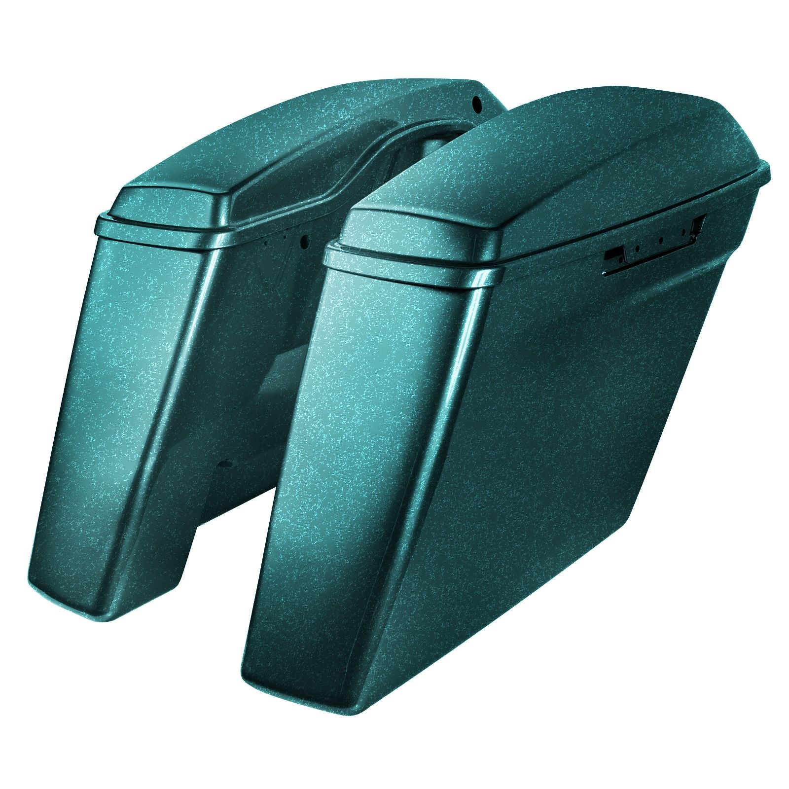 Hogworkz Color Matched Dual Blocked Extended 4" Stretched Saddlebags for Harley® Touring '14-'23