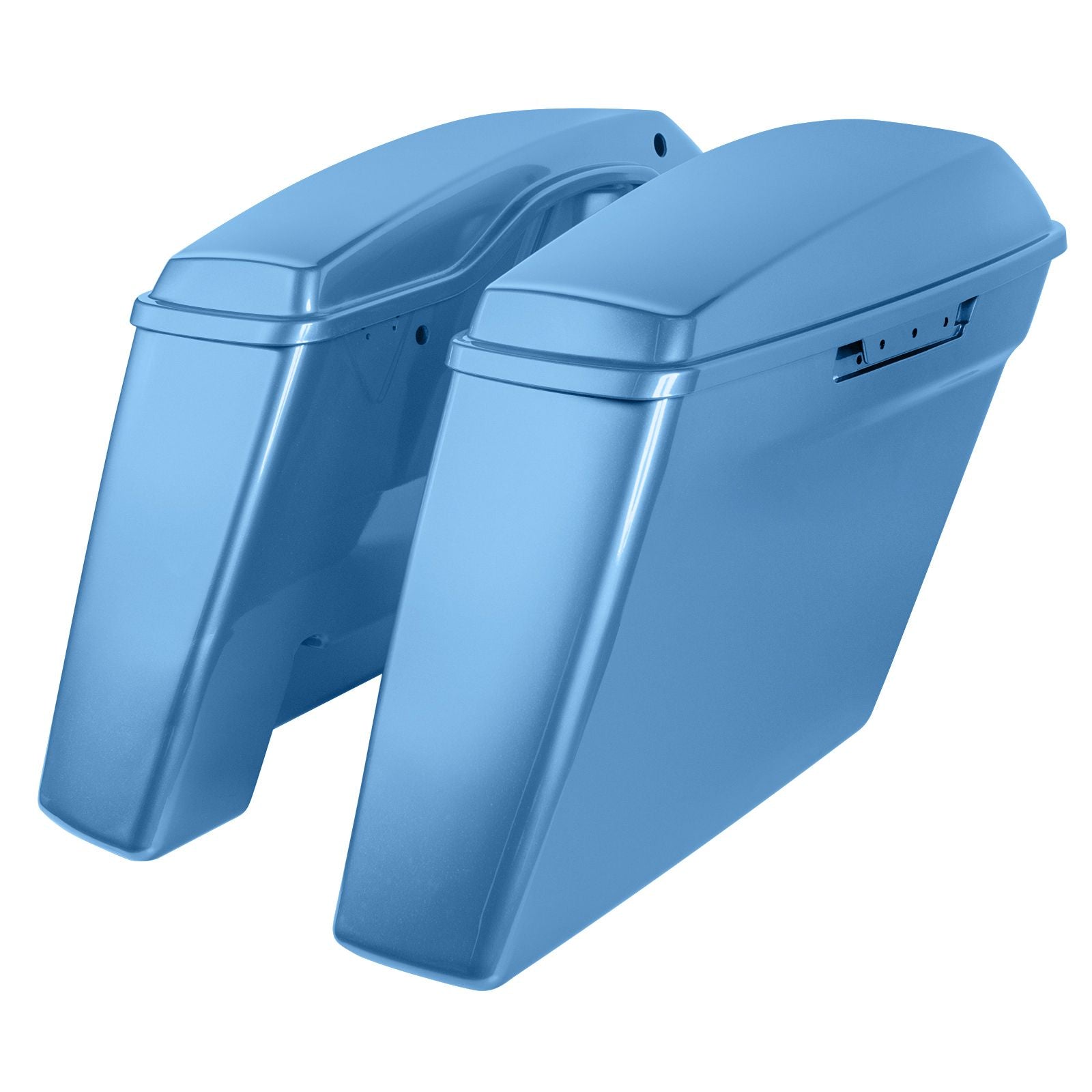 Hogworkz Color Matched Dual Blocked Extended 4" Stretched Saddlebags for Harley® Touring '14-'23