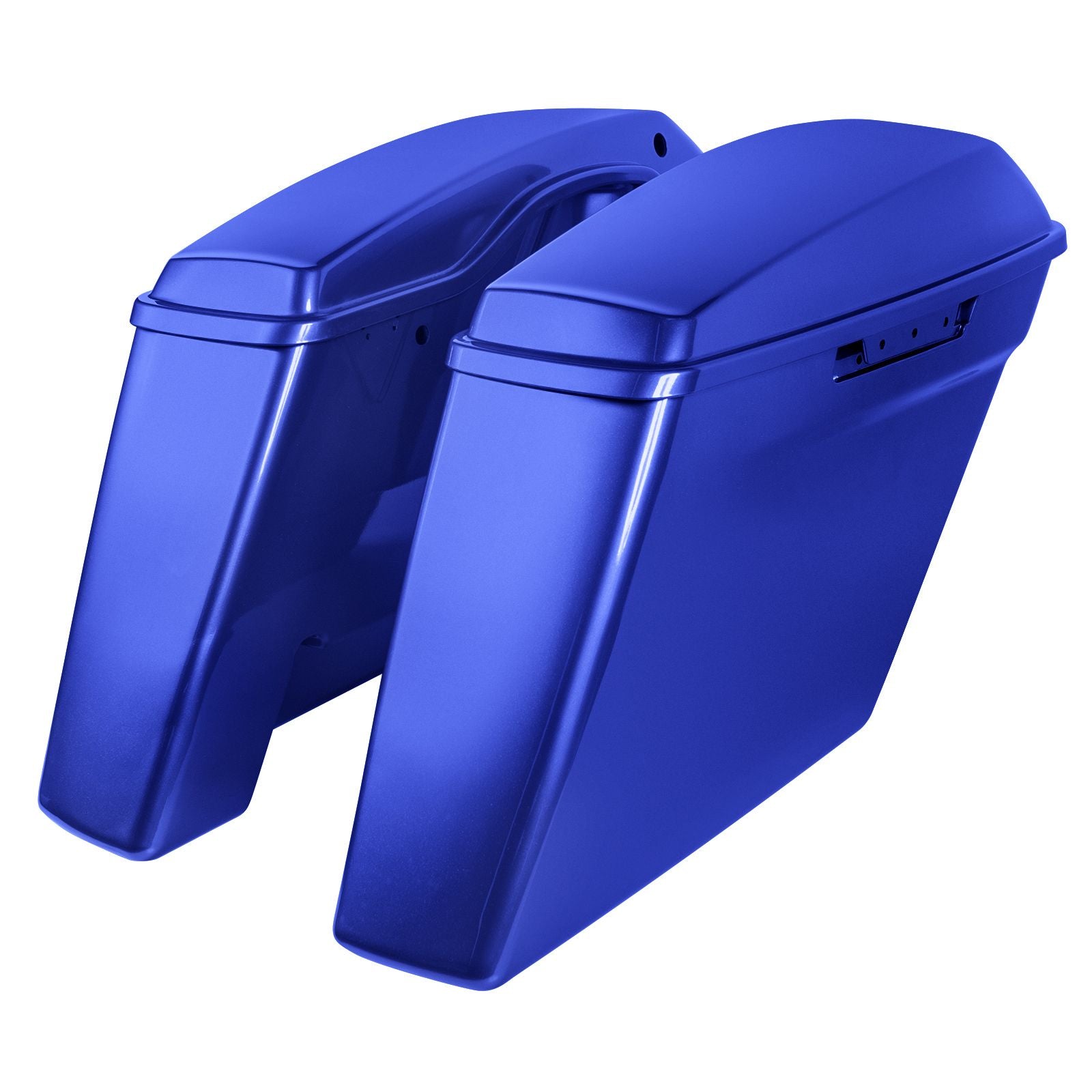 Hogworkz Color Matched Dual Blocked Extended 4" Stretched Saddlebags for Harley® Touring '14-'23