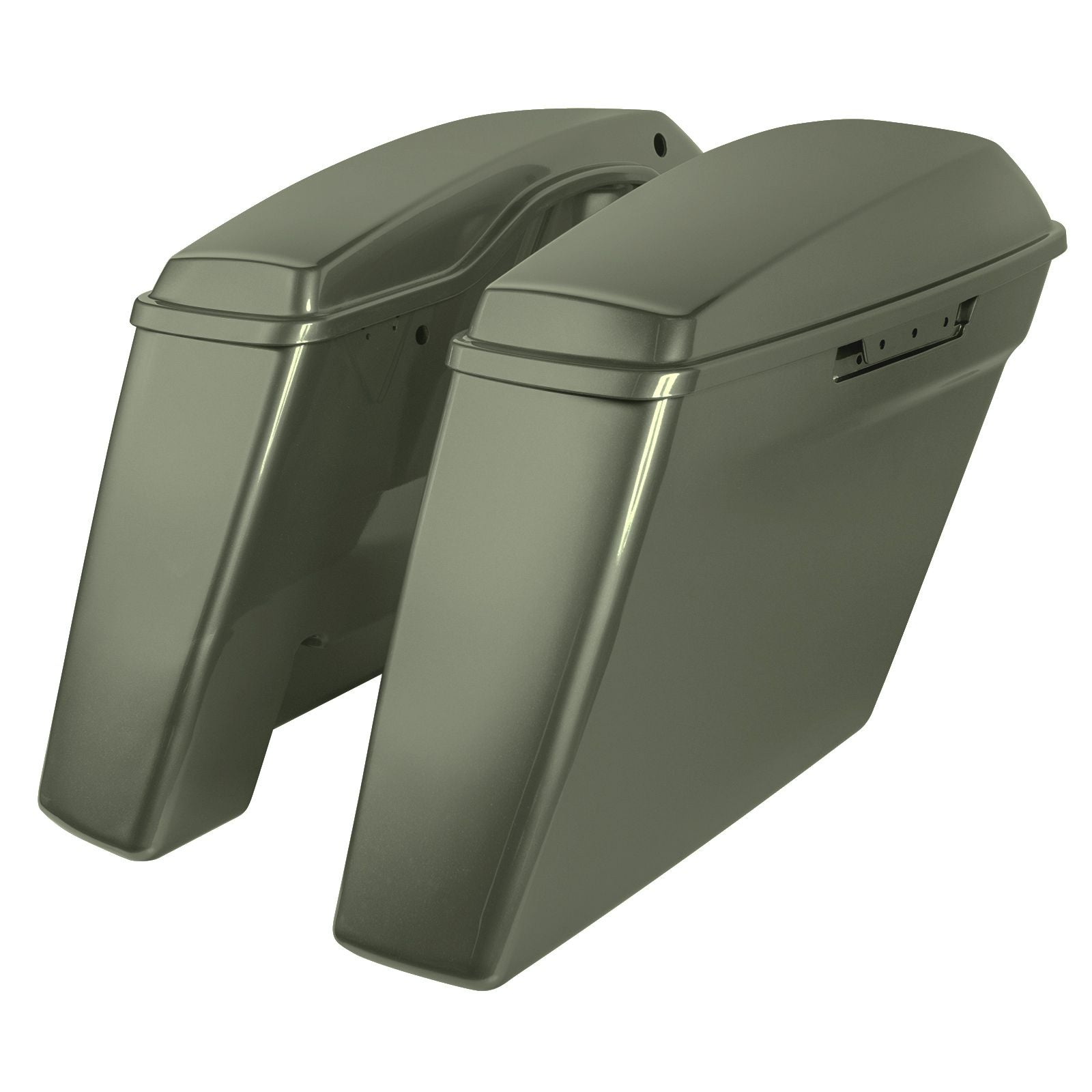Hogworkz Color Matched Dual Blocked Extended 4" Stretched Saddlebags for Harley® Touring '14-'23