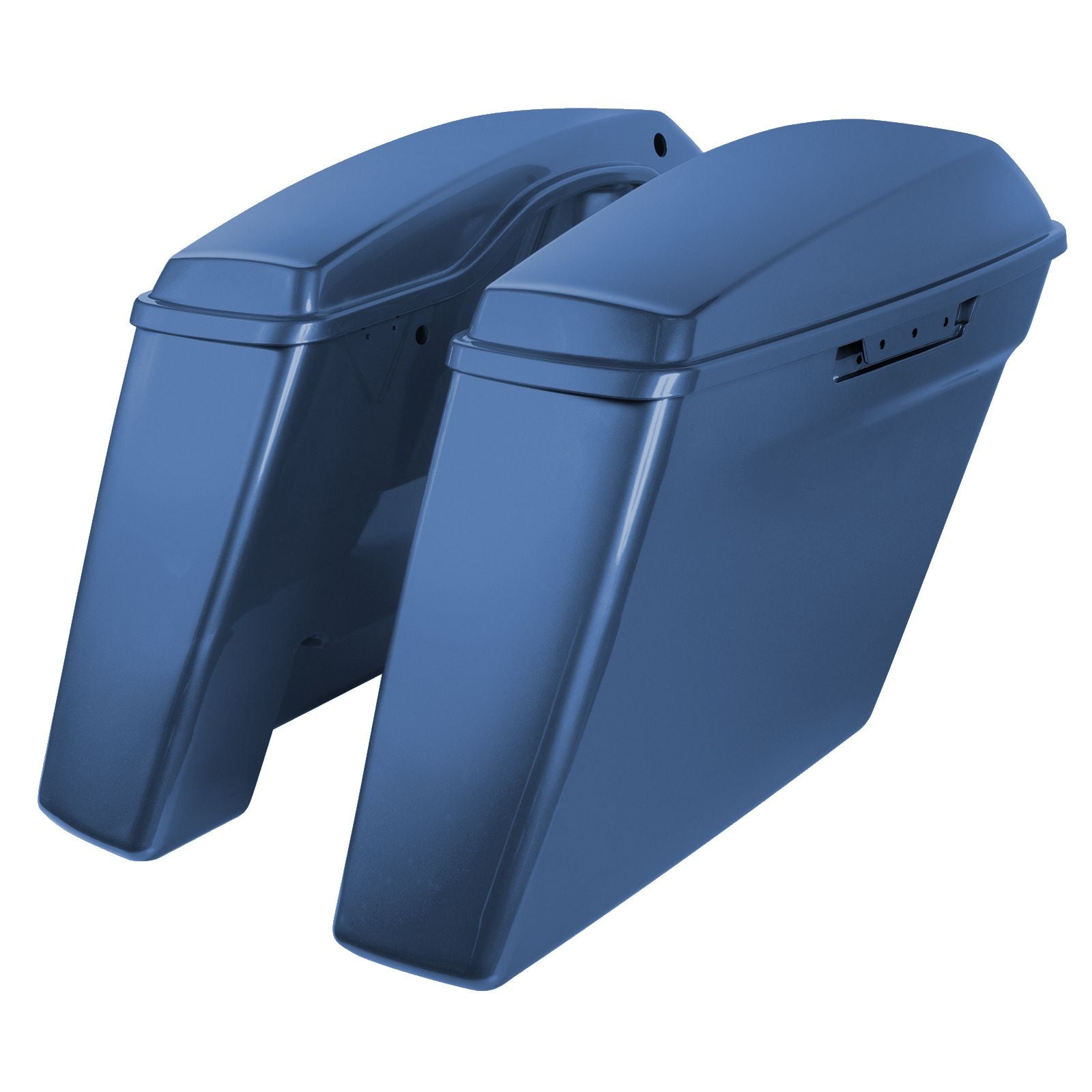 Hogworkz Color Matched Dual Blocked Extended 4" Stretched Saddlebags for Harley® Touring '14-'23