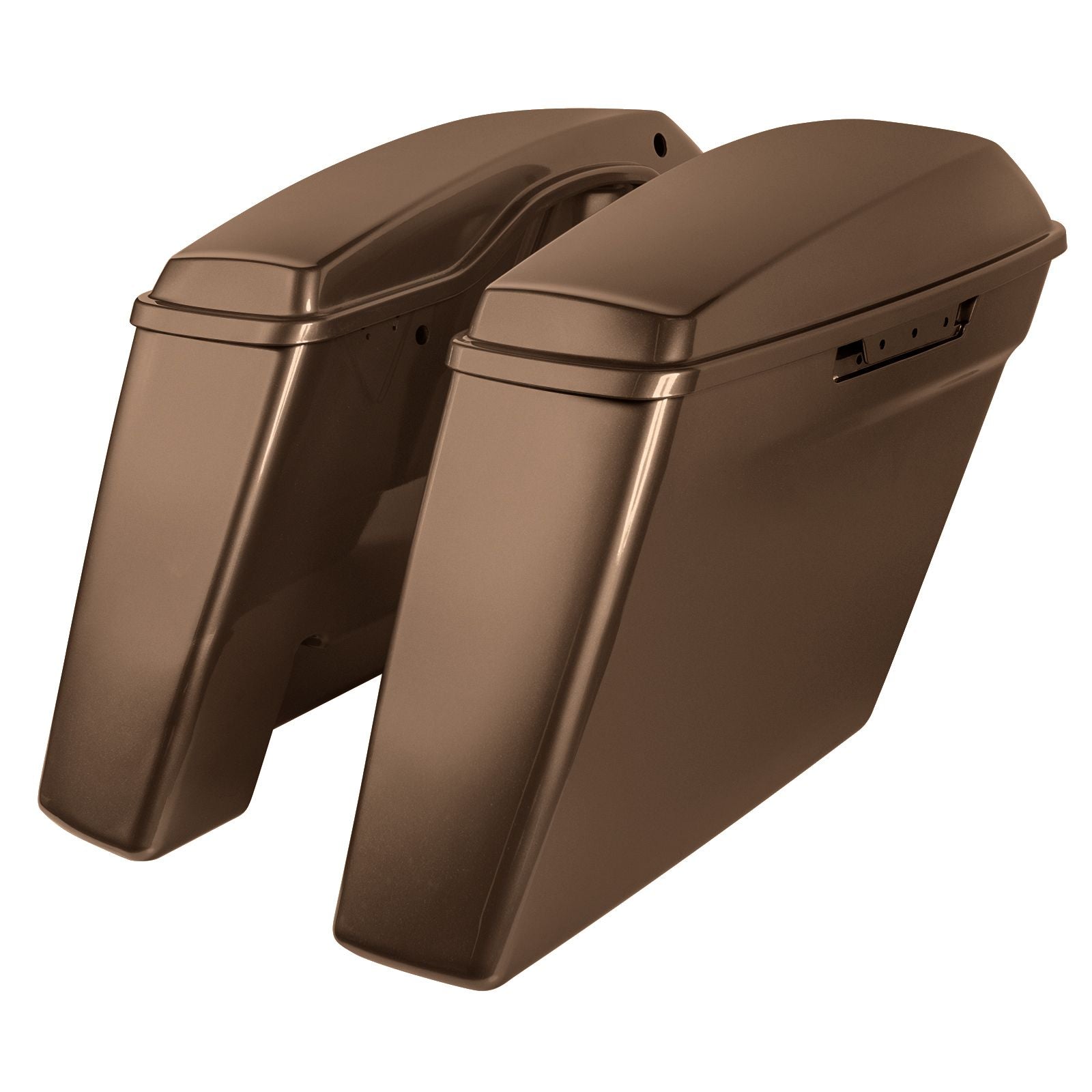 Hogworkz Color Matched Dual Blocked Extended 4" Stretched Saddlebags for Harley® Touring '14-'23