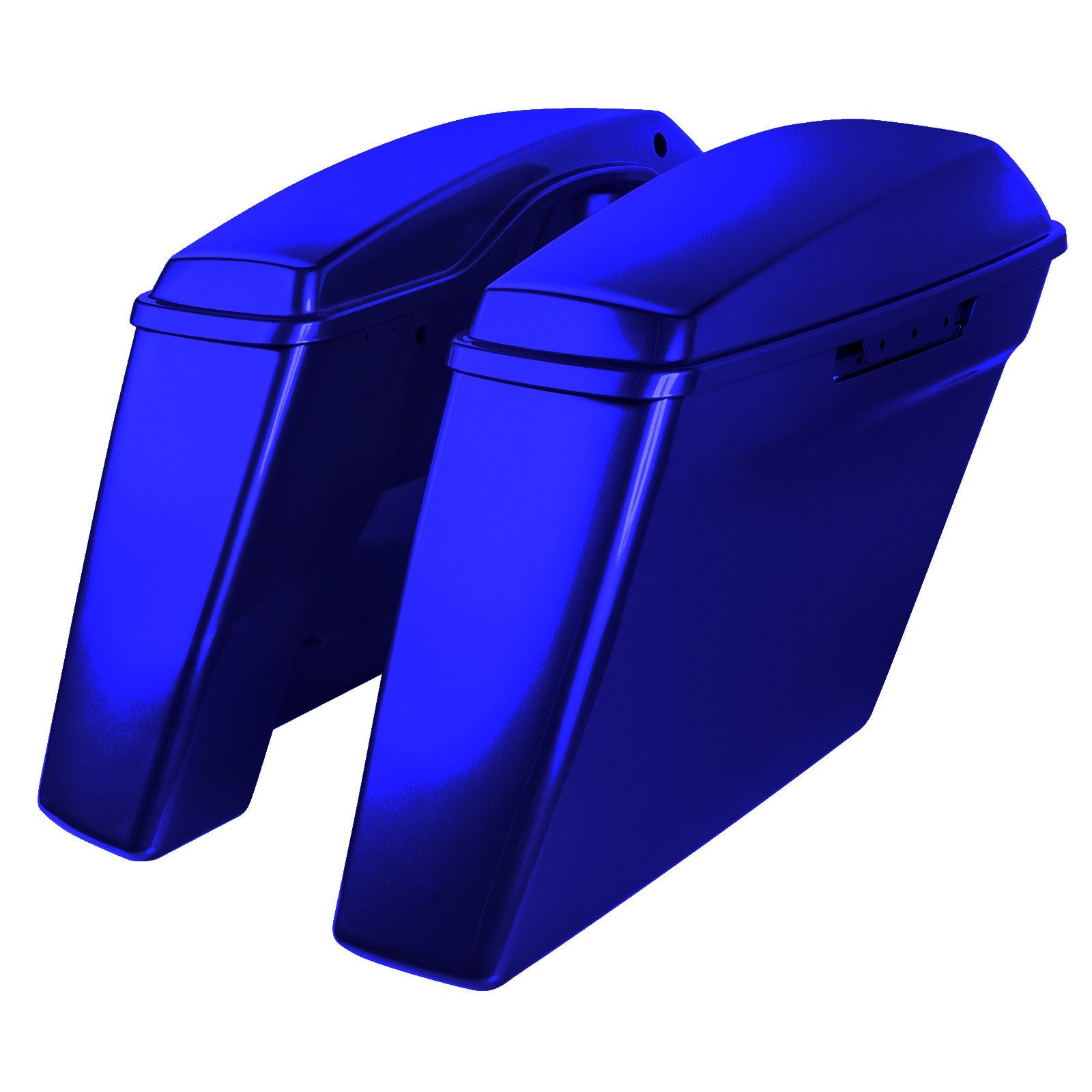 Hogworkz Color Matched Dual Blocked Extended 4" Stretched Saddlebags for Harley® Touring '14-'23
