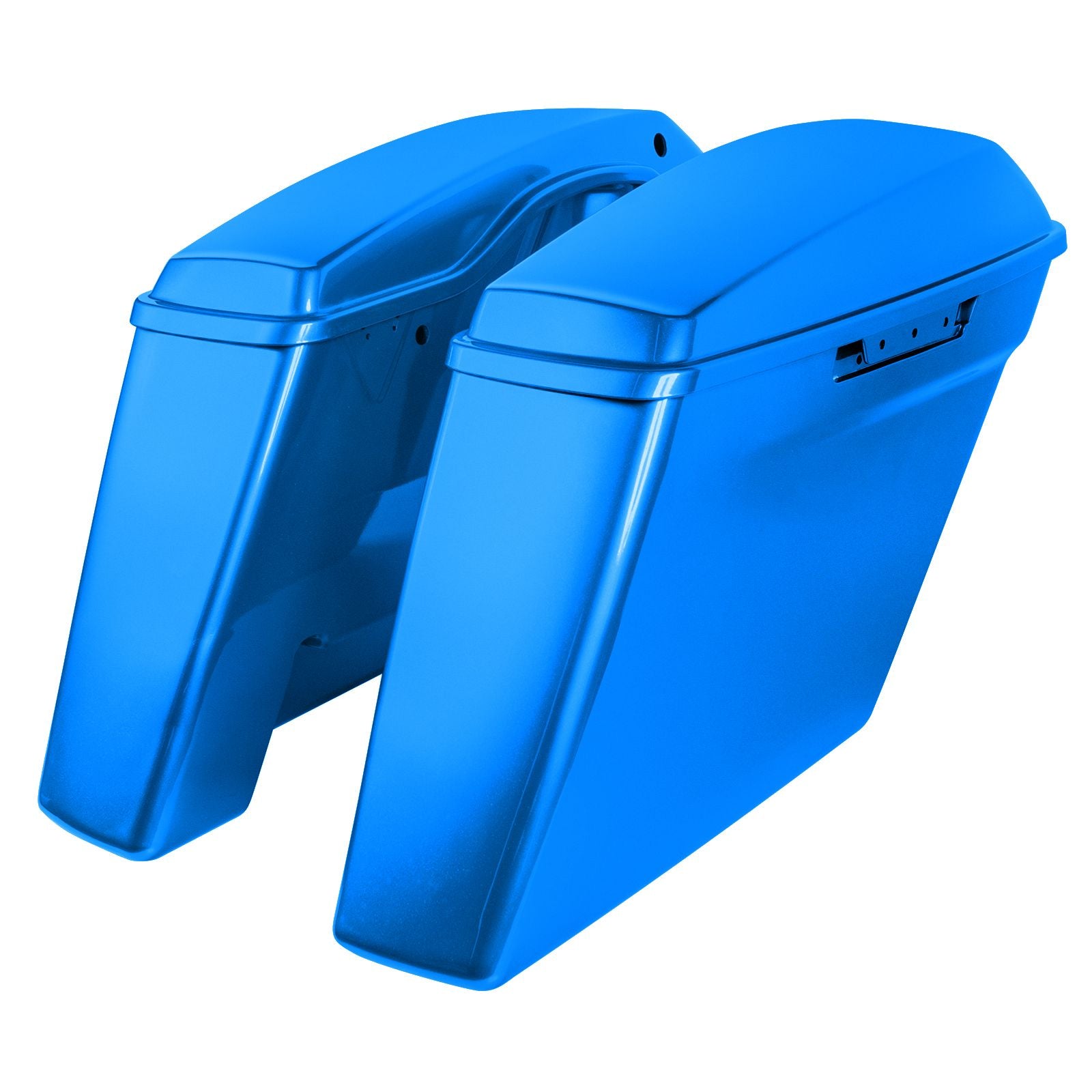 Hogworkz Color Matched Dual Blocked Extended 4" Stretched Saddlebags for Harley® Touring '14-'23