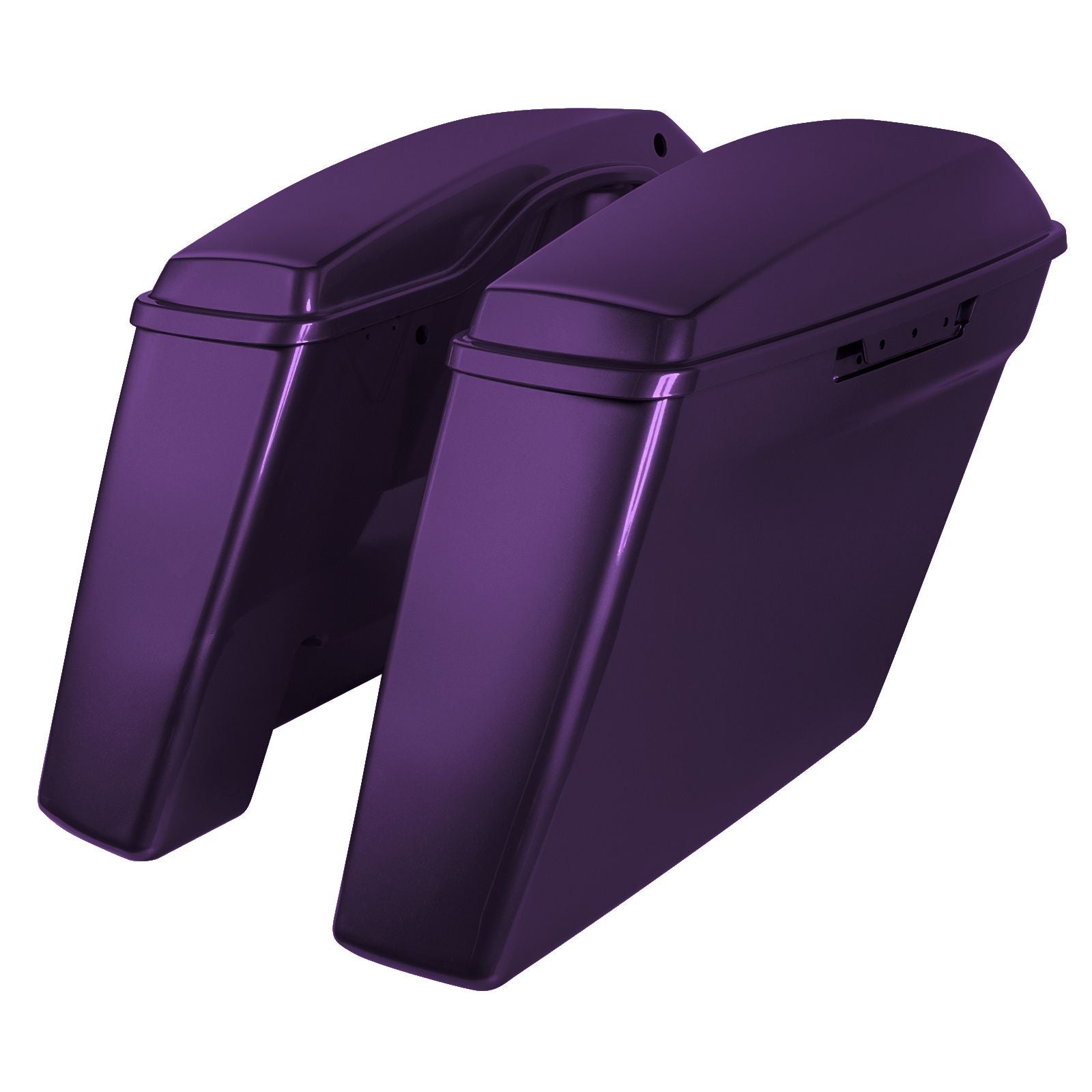 Hogworkz Color Matched Dual Blocked Extended 4" Stretched Saddlebags for Harley® Touring '14-'23