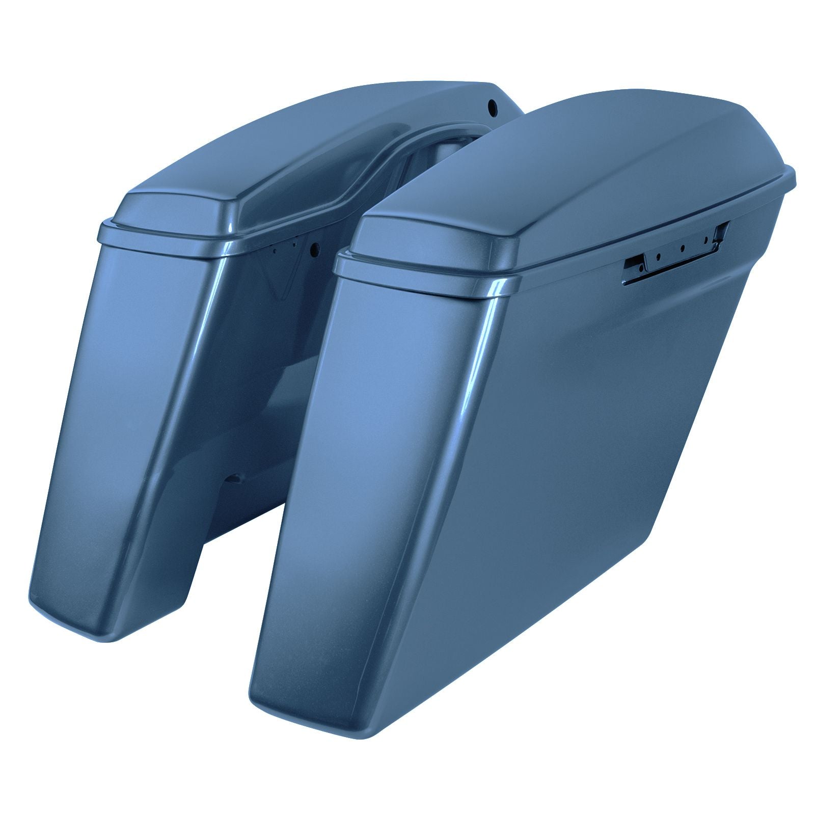 Hogworkz Color Matched Dual Blocked Extended 4" Stretched Saddlebags for Harley® Touring '14-'23