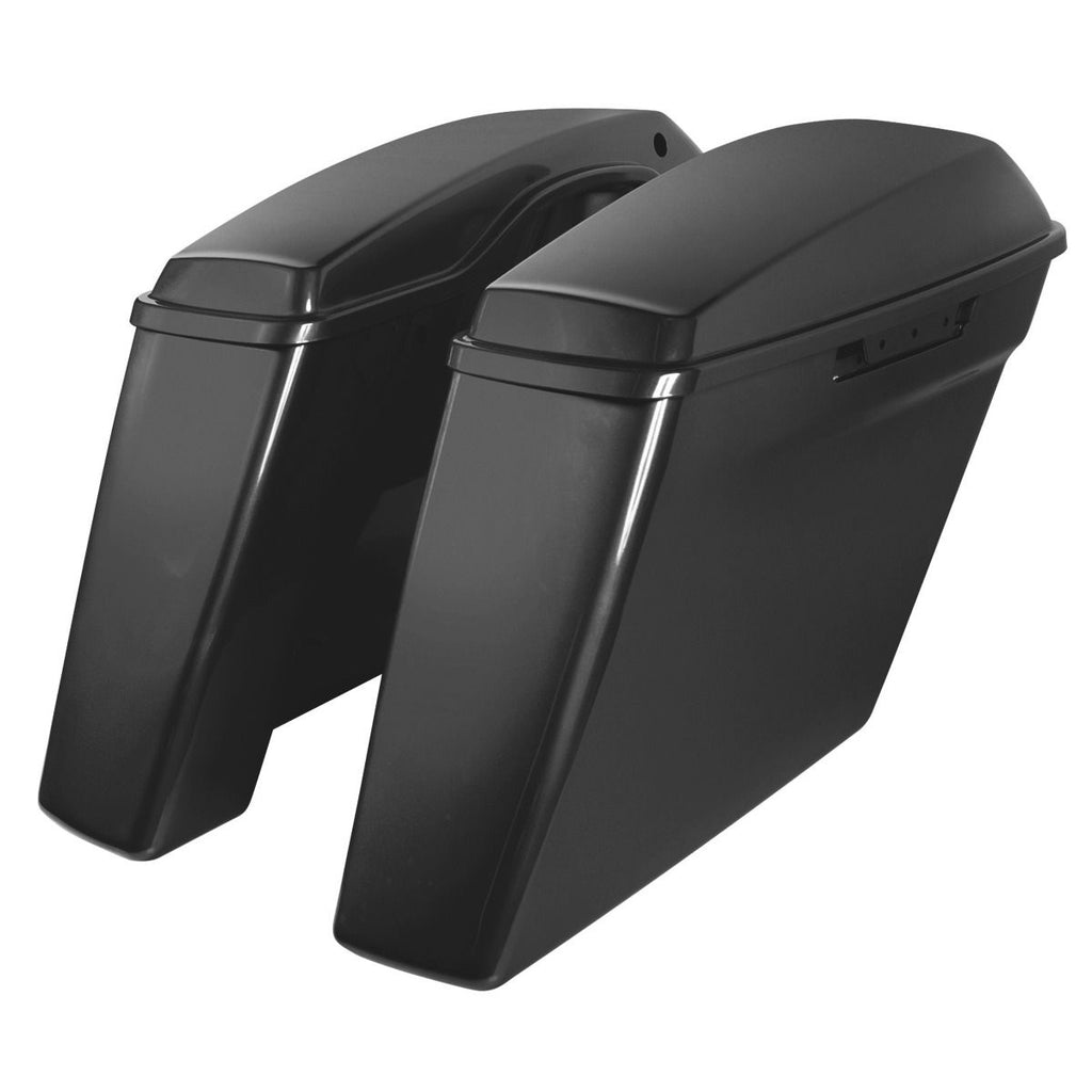 Hogworkz Color Matched Dual Blocked Extended 4" Stretched Saddlebags for Harley® Touring '14-'23
